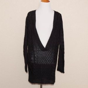 Joie Deep V-Neck Alpaca Wool Sweater